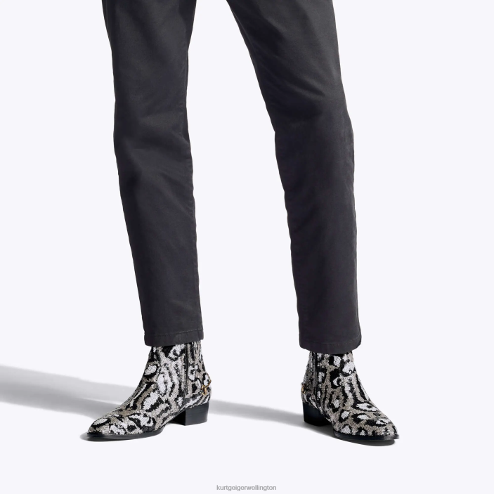 Kurt Geiger Boots - Kurt Geiger Beige Combination London Gin Sequin PZ2X654