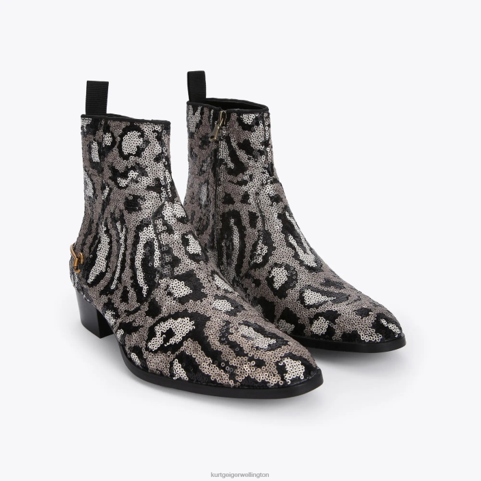 Kurt Geiger Boots - Kurt Geiger Beige Combination London Gin Sequin PZ2X654