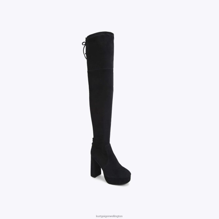 Kurt Geiger Boots - Kurt Geiger Black London Pierra Platform Over The Knee Boot PZ2X414