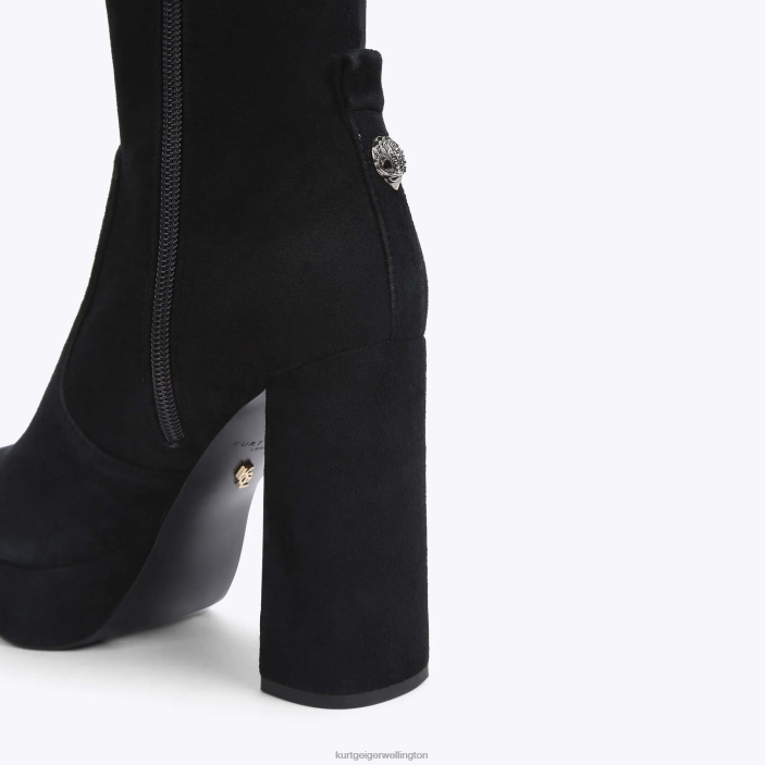 Kurt Geiger Boots - Kurt Geiger Black London Pierra Platform Over The Knee Boot PZ2X414