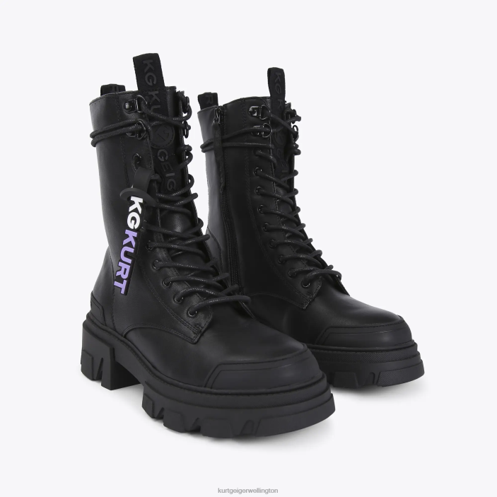 Kurt Geiger Boots - Kurt Geiger Black London Trekker Lace Up PZ2X457