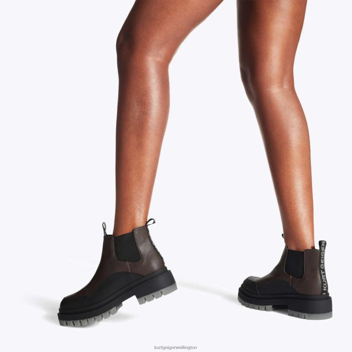 Kurt Geiger Boots - Kurt Geiger Brown London Tracker Chelsea PZ2X374