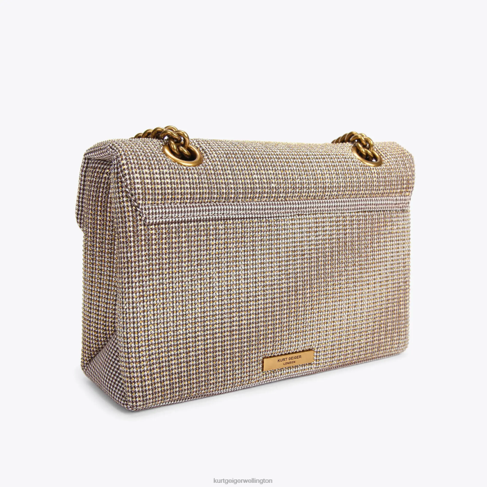 Kurt Geiger NZ - Kurt Geiger Beige London Fabric Kensington Bag PZ2X67