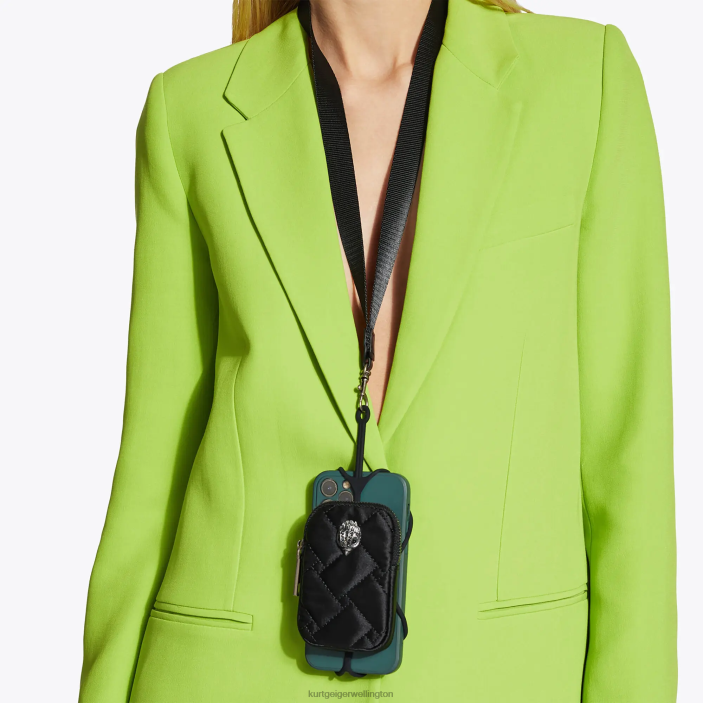 Kurt Geiger NZ - Kurt Geiger Black Combination London Eagle Pouch Phone Holder PZ2X537