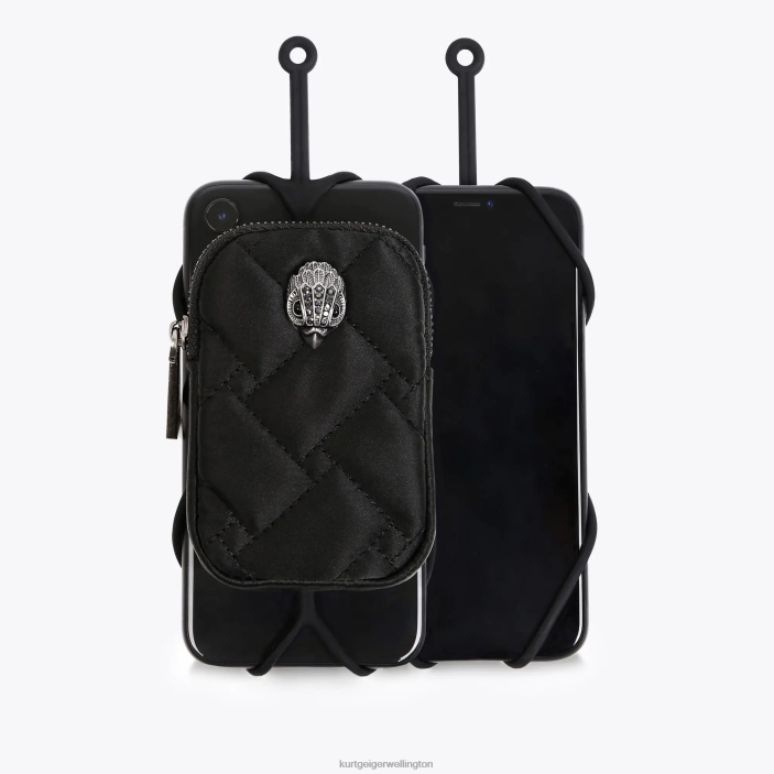 Kurt Geiger NZ - Kurt Geiger Black Combination London Eagle Pouch Phone Holder PZ2X537
