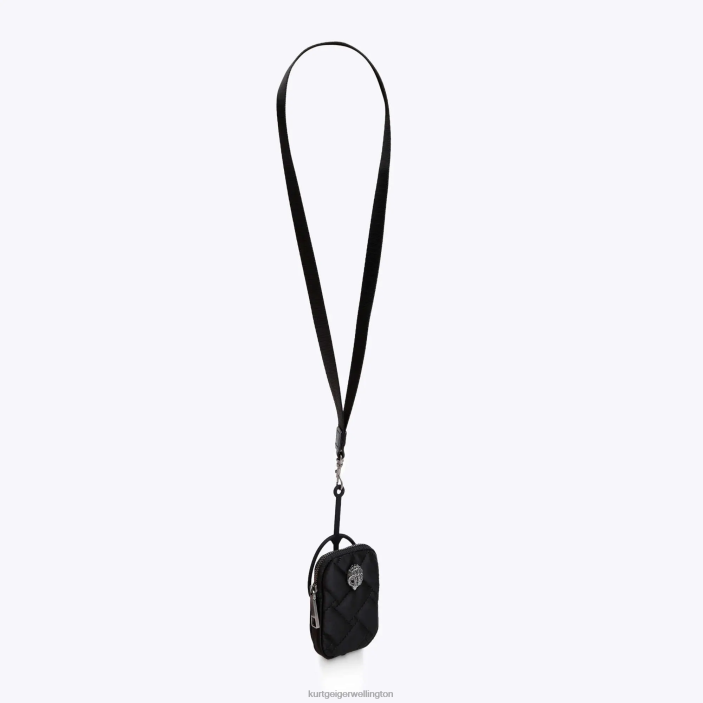 Kurt Geiger NZ - Kurt Geiger Black Combination London Eagle Pouch Phone Holder PZ2X537