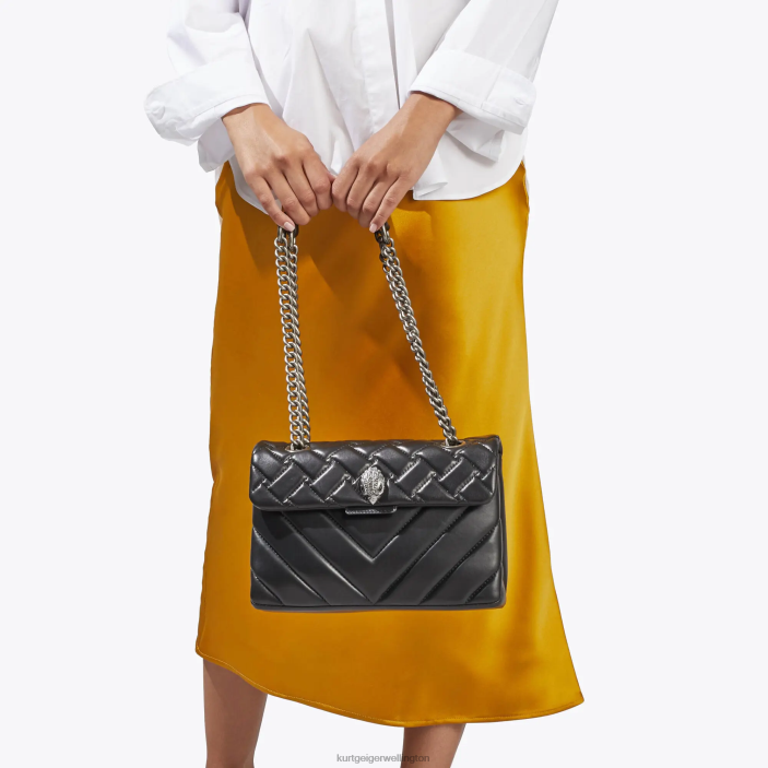 Kurt Geiger NZ - Kurt Geiger Black Combination London Leather Kensington PZ2X98