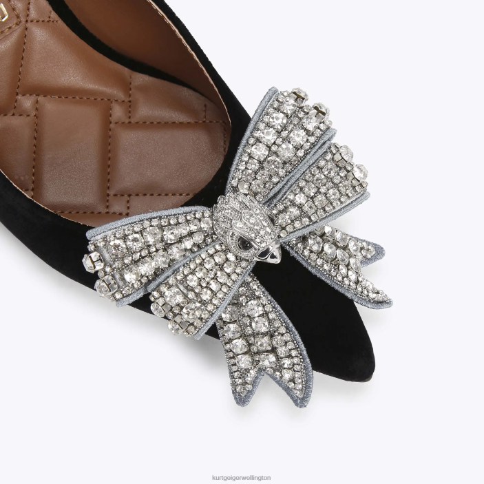 Kurt Geiger NZ - Kurt Geiger Black London Belgravia Bow PZ2X344