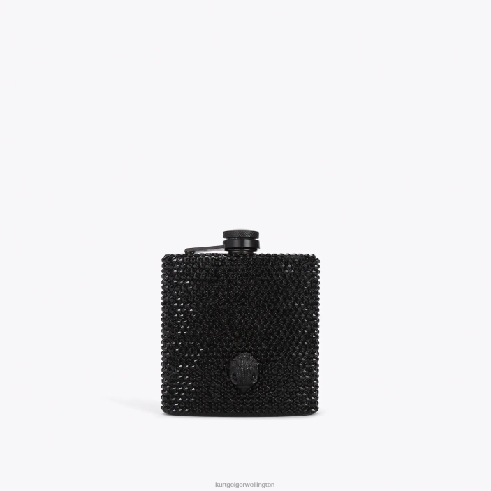 Kurt Geiger NZ - Kurt Geiger Black London Crystal Flask PZ2X572