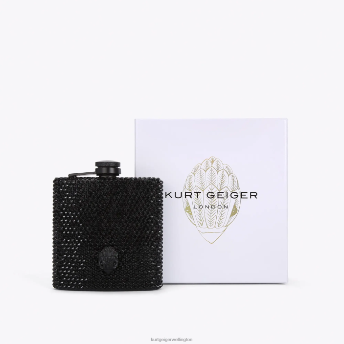 Kurt Geiger NZ - Kurt Geiger Black London Crystal Flask PZ2X572