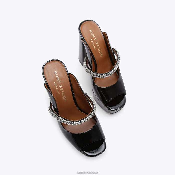 Kurt Geiger NZ - Kurt Geiger Black London Duke Platform Peep Toe PZ2X340