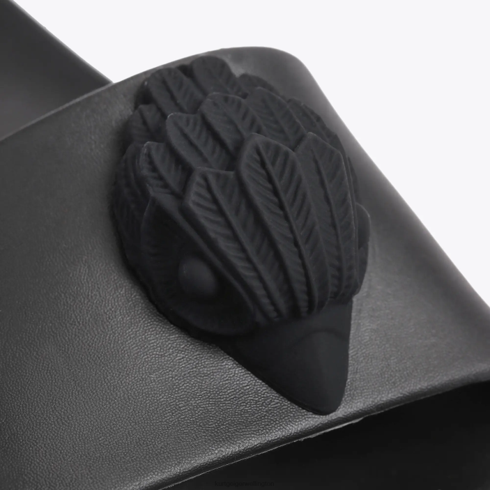 Kurt Geiger NZ - Kurt Geiger Black London Eagle Chunky Slide PZ2X433