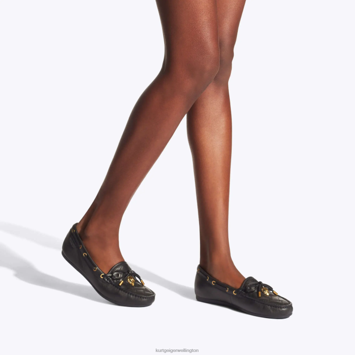 Kurt Geiger NZ - Kurt Geiger Black London Eagle Moccasin PZ2X355