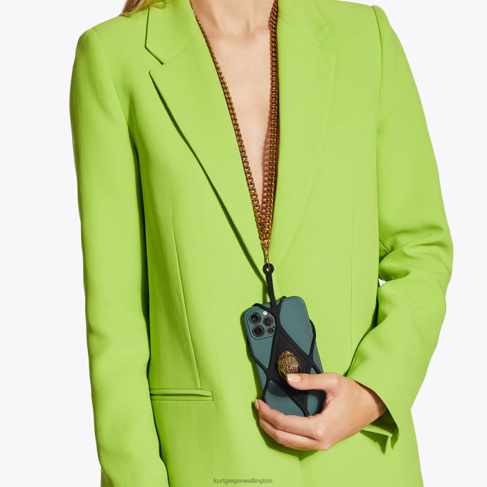 Kurt Geiger NZ - Kurt Geiger Black London Eagle Phone Holder PZ2X581