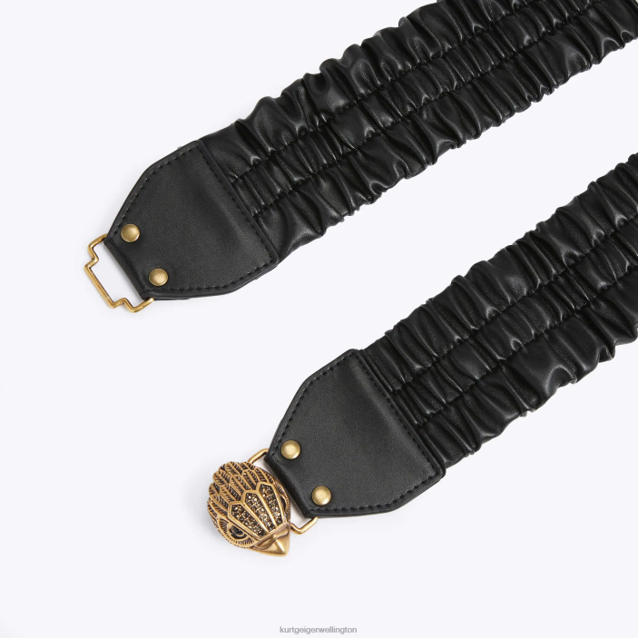 Kurt Geiger NZ - Kurt Geiger Black London Eagle Stretch 65 Belt PZ2X567