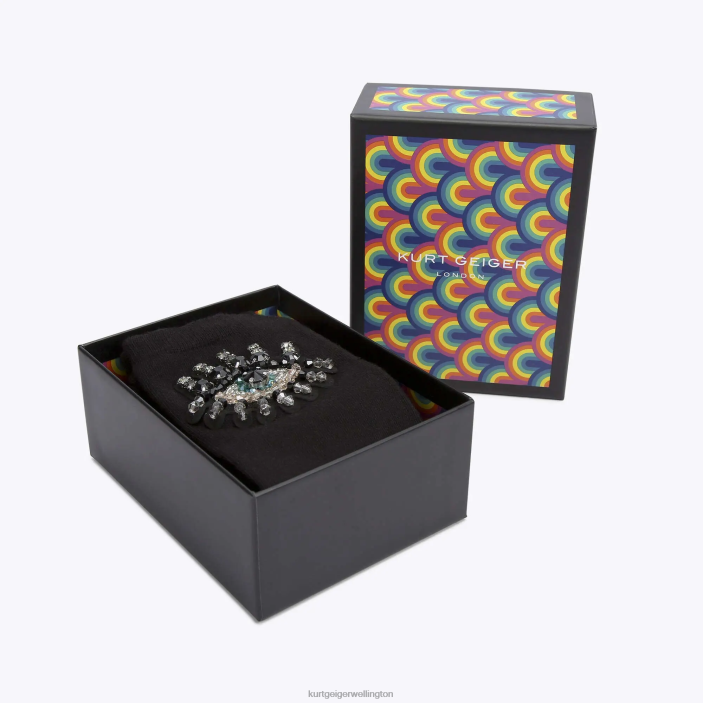 Kurt Geiger NZ - Kurt Geiger Black London Evil Eye Sock PZ2X575