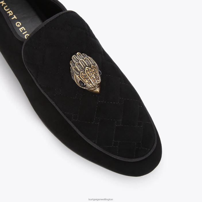 Kurt Geiger NZ - Kurt Geiger Black London Holly Eagle Loafer PZ2X357