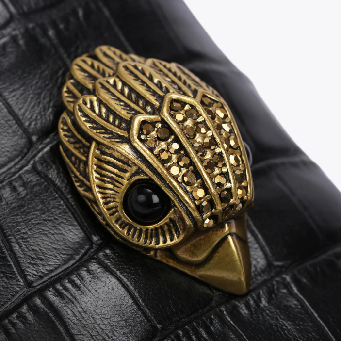 Kurt Geiger NZ - Kurt Geiger Black London Hugh Eagle Croc PZ2X627