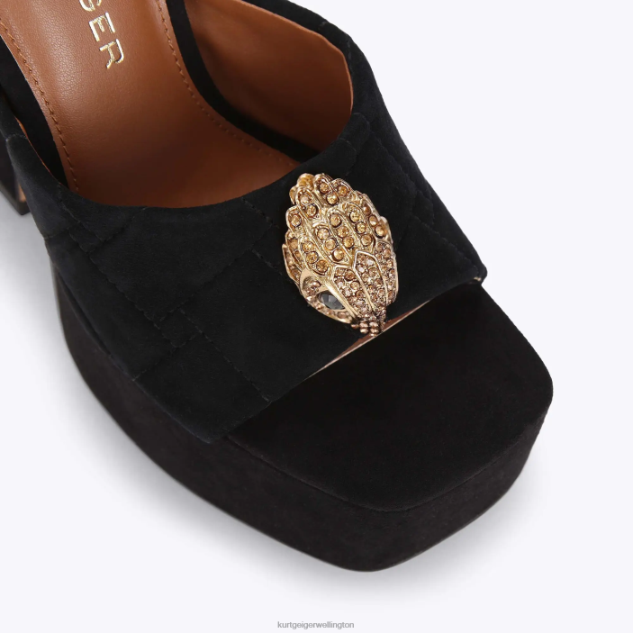 Kurt Geiger NZ - Kurt Geiger Black London Kensington Platform Mule PZ2X674