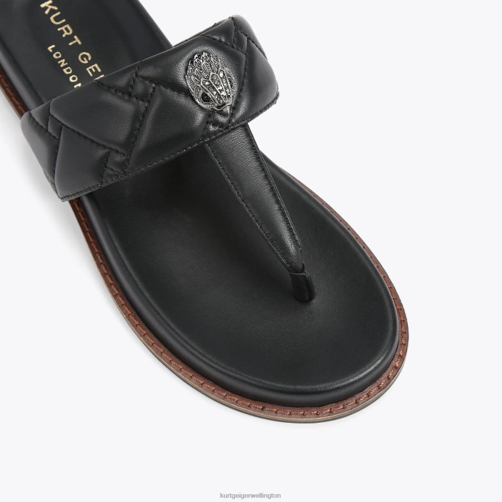 Kurt Geiger NZ - Kurt Geiger Black London Kensington T-Bar Chunky PZ2X431