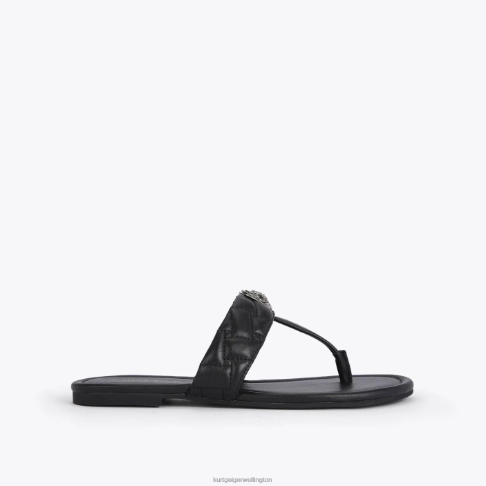 Kurt Geiger NZ - Kurt Geiger Black London Kensington T-Bar Sandal PZ2X451