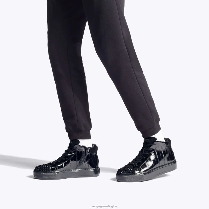Kurt Geiger NZ - Kurt Geiger Black London Laney Eel High Top PZ2X605