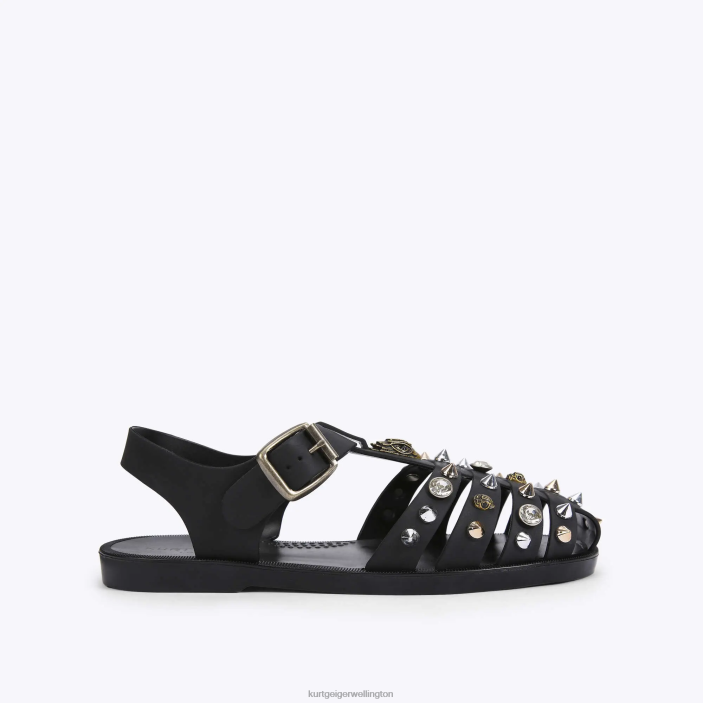 Kurt Geiger NZ - Kurt Geiger Black London Madelyn Fisherman Sandal PZ2X449