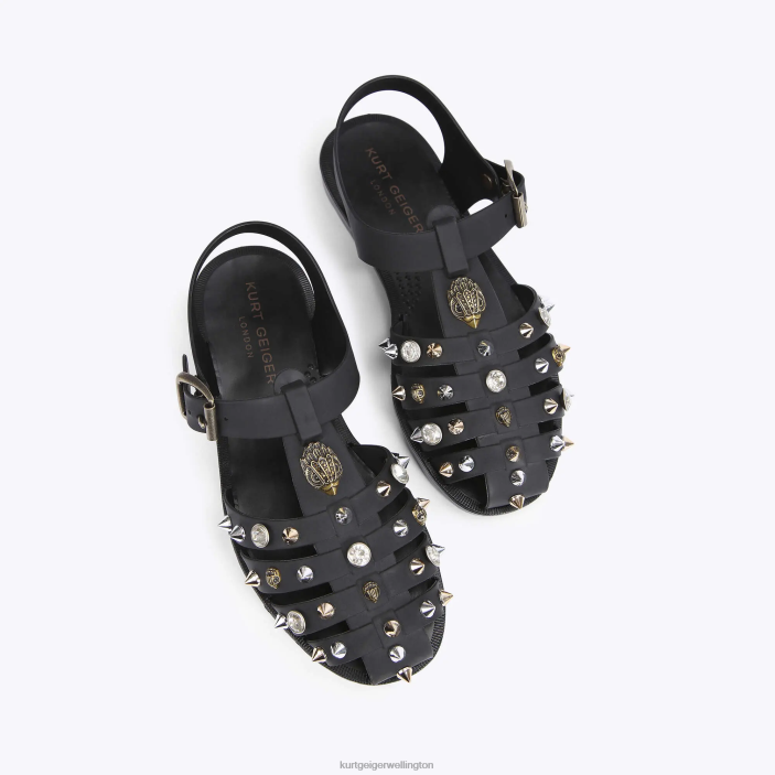Kurt Geiger NZ - Kurt Geiger Black London Madelyn Fisherman Sandal PZ2X449