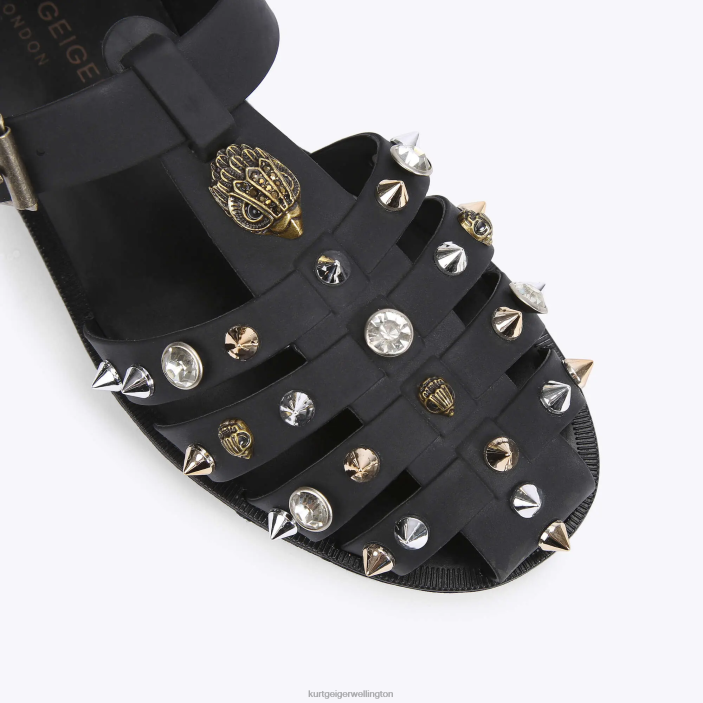 Kurt Geiger NZ - Kurt Geiger Black London Madelyn Fisherman Sandal PZ2X449