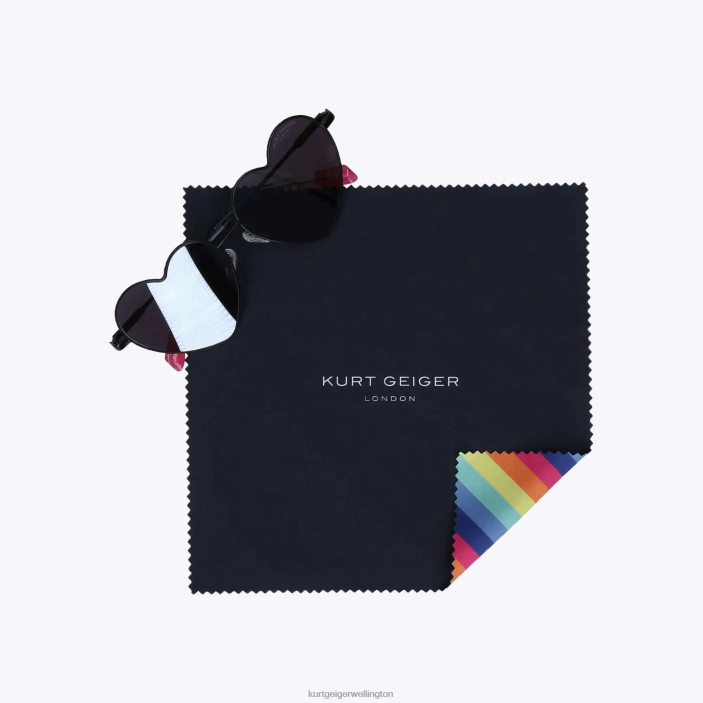 Kurt Geiger NZ - Kurt Geiger Black London Metal Heart Sunglasses PZ2X466