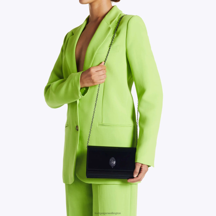 Kurt Geiger NZ - Kurt Geiger Black London Party Eagle Clutch Drench PZ2X263