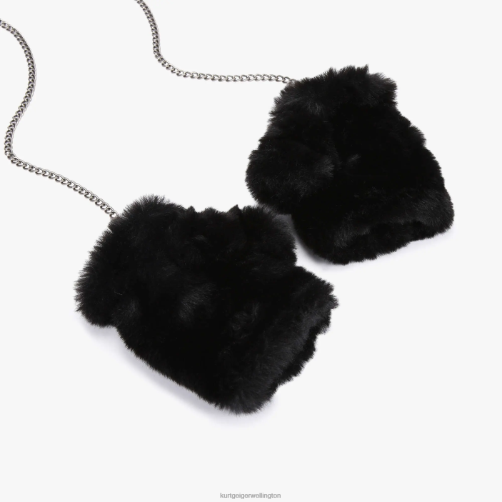 Kurt Geiger NZ - Kurt Geiger Black London Poppy Fingerless Gloves PZ2X508