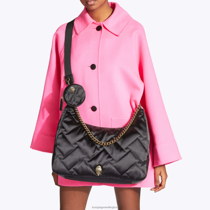 Kurt Geiger NZ - Kurt Geiger Black London Recycled Large Hobo PZ2X281