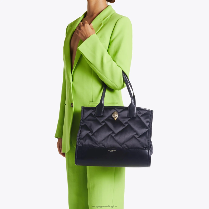 Kurt Geiger NZ - Kurt Geiger Black London Recycled Square Small Shopper PZ2X112