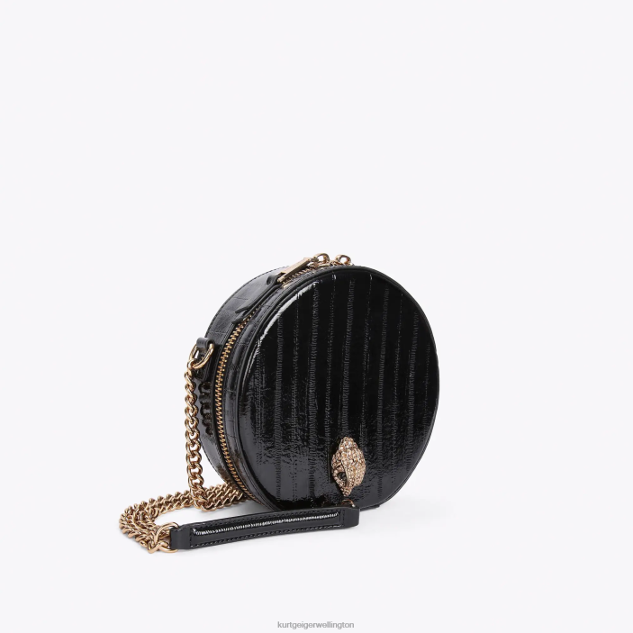 Kurt Geiger NZ - Kurt Geiger Black London Round Small Shoreditch Bag PZ2X136
