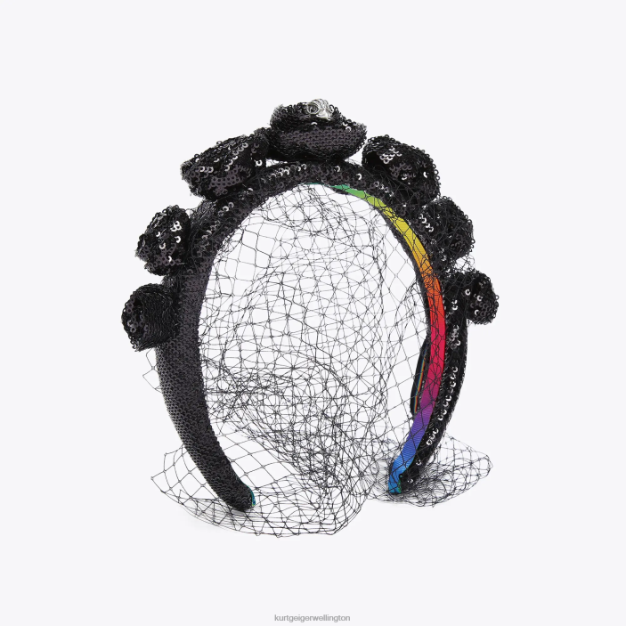 Kurt Geiger NZ - Kurt Geiger Black London Sequins Headband PZ2X518