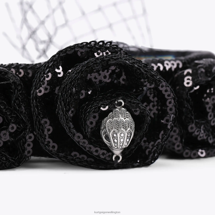 Kurt Geiger NZ - Kurt Geiger Black London Sequins Headband PZ2X518
