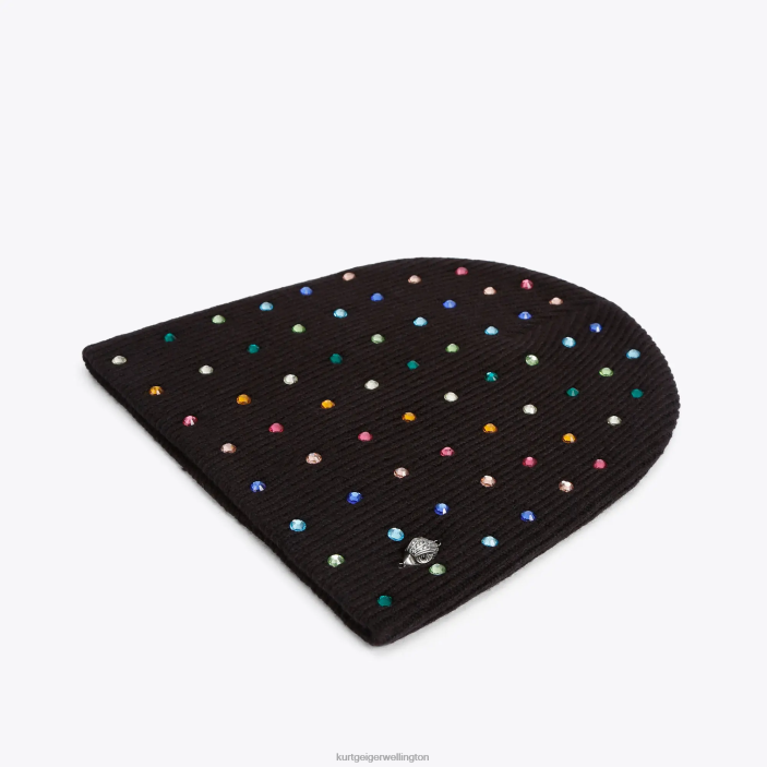 Kurt Geiger NZ - Kurt Geiger Black Other London Crystal Hat PZ2X522