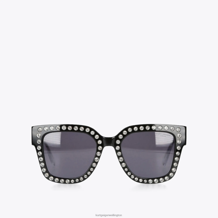 Kurt Geiger NZ - Kurt Geiger Black Other London Jewel Sunglasses PZ2X478