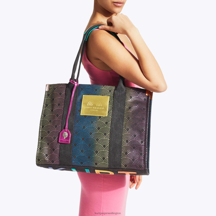 Kurt Geiger NZ - Kurt Geiger Black Other London Large Southbank Tote PZ2X205