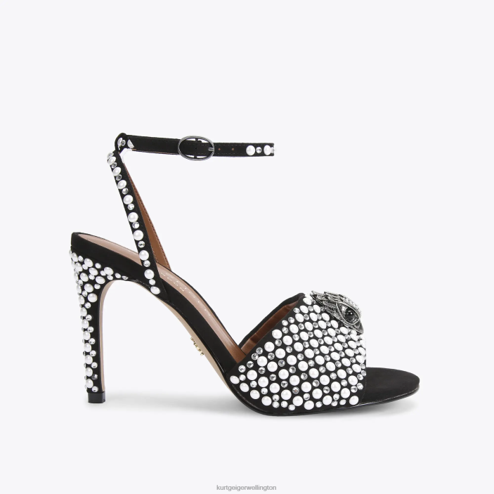 Kurt Geiger NZ - Kurt Geiger Black White London Kensington Sandal PZ2X420