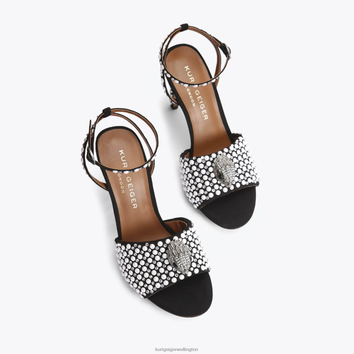 Kurt Geiger NZ - Kurt Geiger Black White London Kensington Sandal PZ2X420