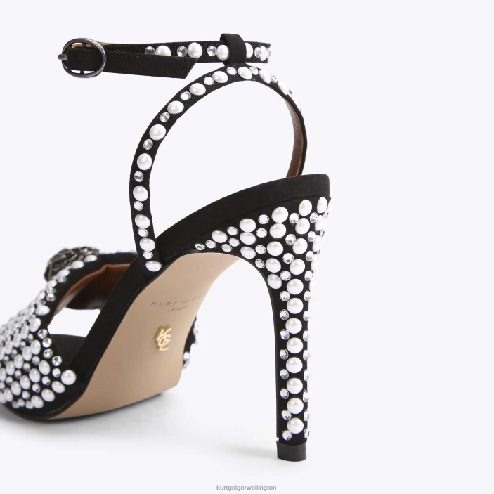 Kurt Geiger NZ - Kurt Geiger Black White London Kensington Sandal PZ2X420