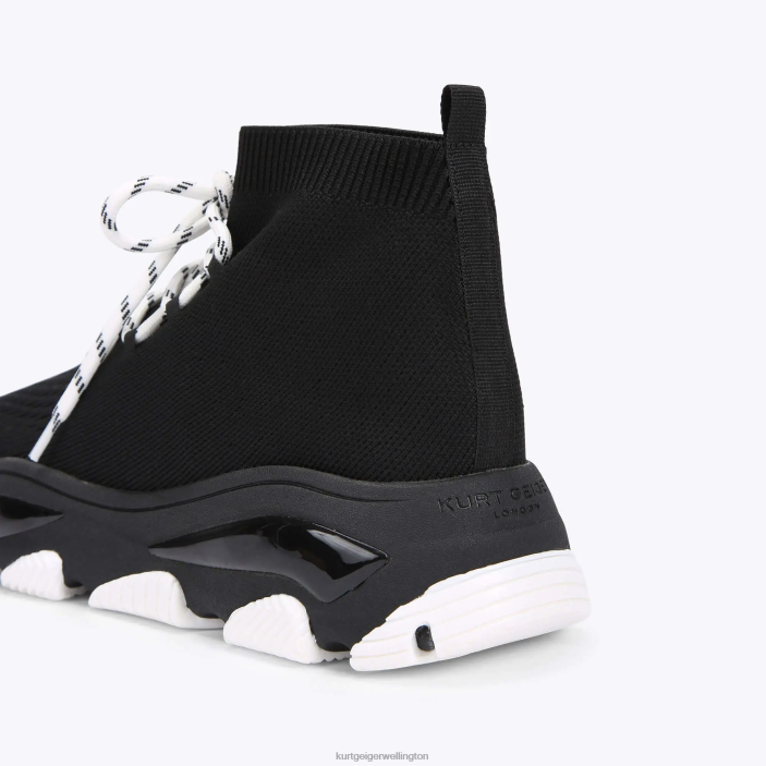 Kurt Geiger NZ - Kurt Geiger Black White London Lettie Knit Lace PZ2X610