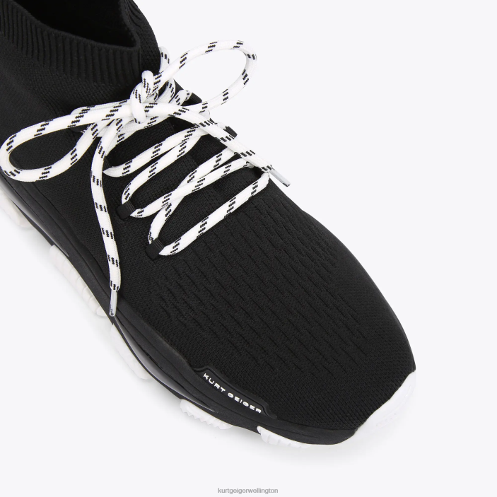 Kurt Geiger NZ - Kurt Geiger Black White London Lettie Knit Lace PZ2X610