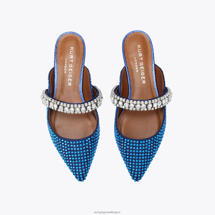 Kurt Geiger NZ - Kurt Geiger Blue Dark London Princely Crystals PZ2X684