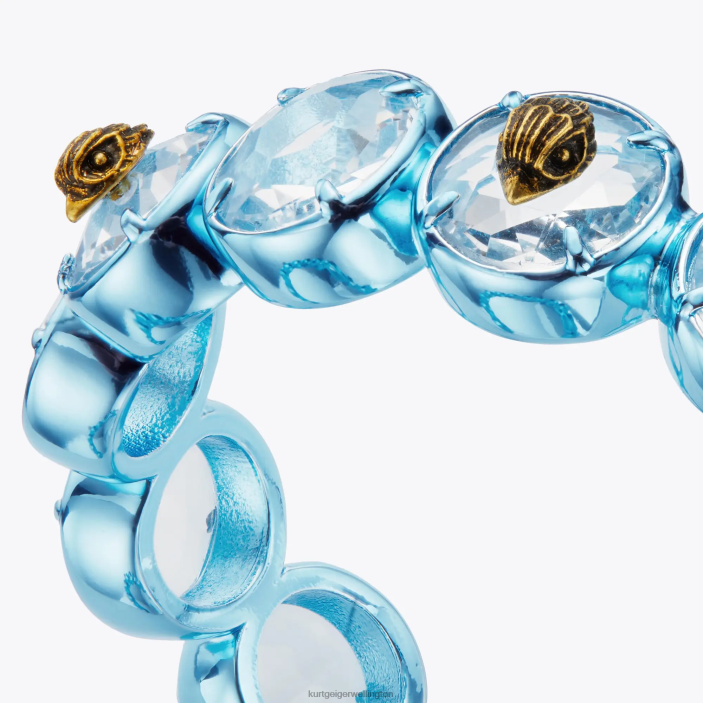 Kurt Geiger NZ - Kurt Geiger Blue London Round Stone Cuff PZ2X529