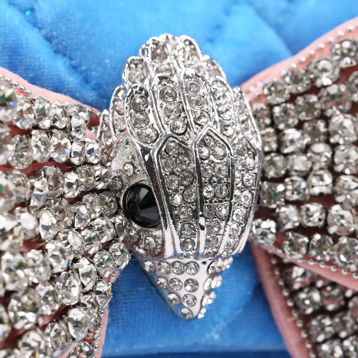 Kurt Geiger NZ - Kurt Geiger Blue London Velvet Medium Kensington PZ2X107