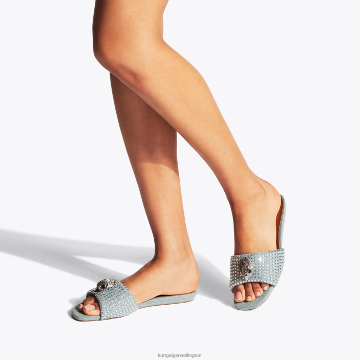 Kurt Geiger NZ - Kurt Geiger Blue Other London Kensington Flat Sandal PZ2X349