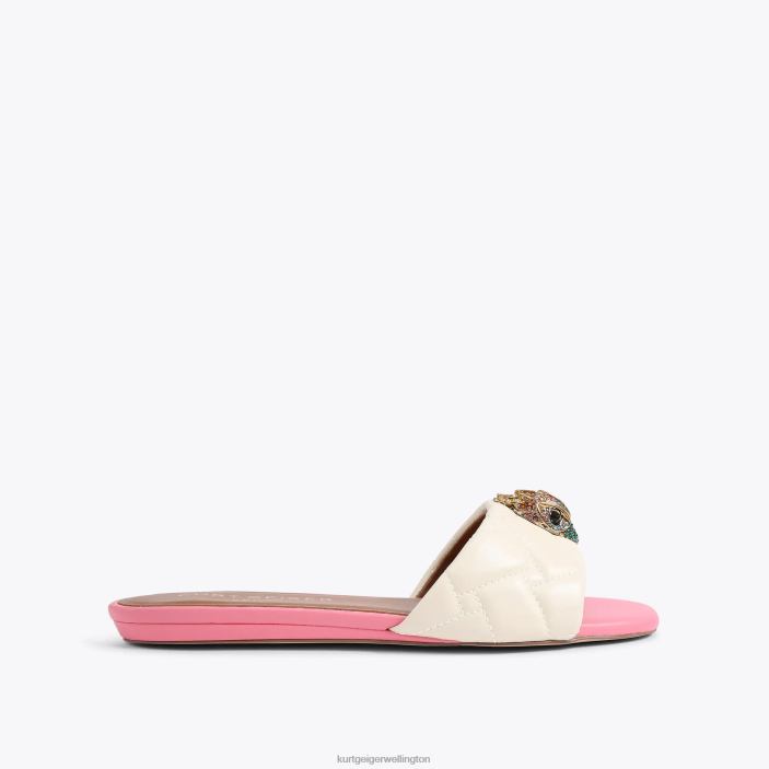 Kurt Geiger NZ - Kurt Geiger Bone Combination London Kensington Flat Sandal PZ2X348